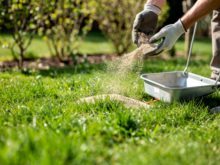 Frühphase Dünger richtig anwenden für sattgrünen Rasen im Frühjahr Frühjahrsmäßige Düngung sorgt für sattgrünen, vitalen Rasen im Garten