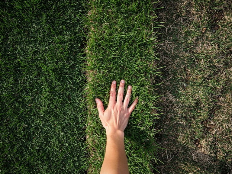 Grundlagen Rasenarten verstehen und den perfekten Rasen auswählen Satte grüne Rasenfläche mit verschiedenen Rasenarten im sonnigen Garten