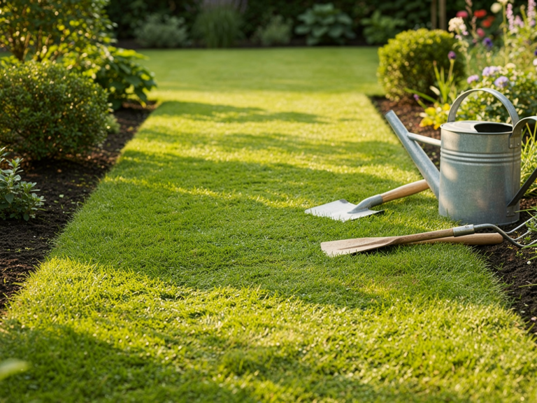Rasen Definition praxisnah: So gelingt die perfekte Grünfläche im Garten Dichter und gepflegter Rasen als perfekte Grünfläche im modernen Garten