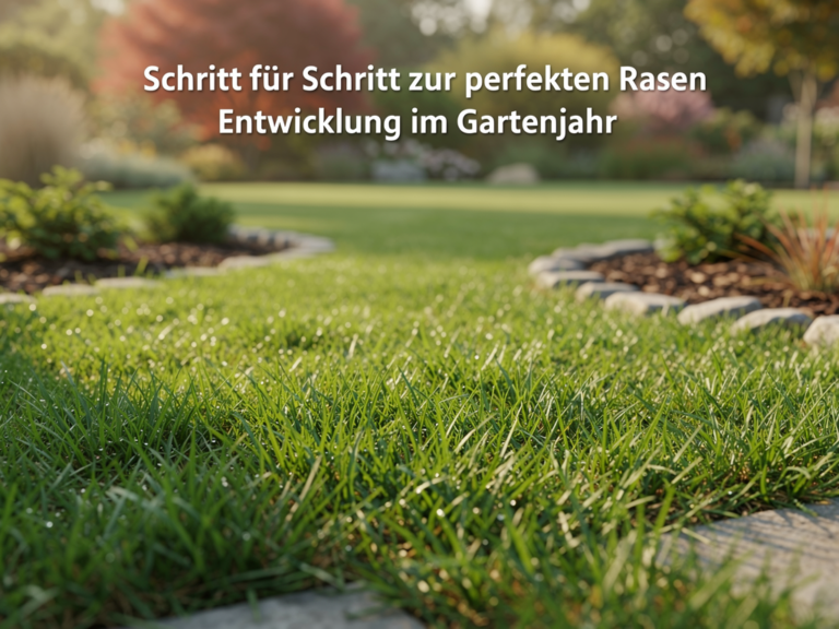 Zeitraffer der Rasen Entwicklung vom Säen bis zum dichten grünen Rasen