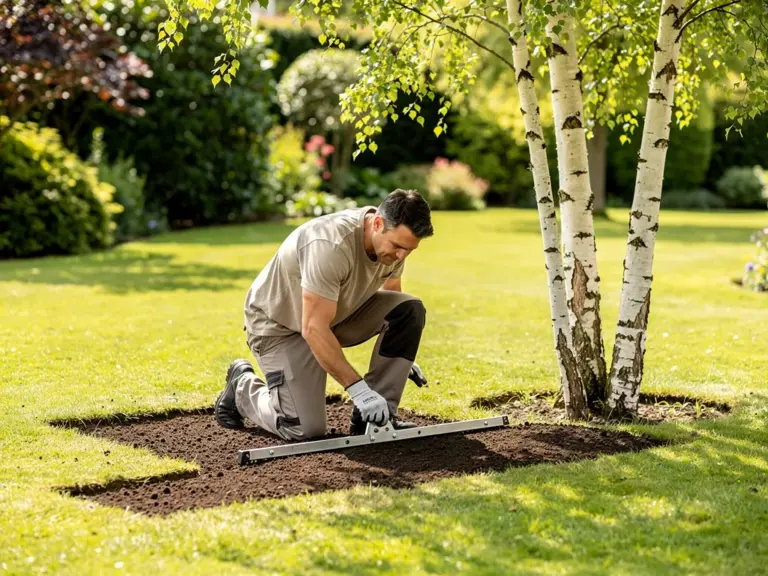 Mit diesen Tipps das Rasen Niveau anheben und Birkenfehler im Garten vermeiden Unterschiedliche Bodenarten und Birkenwurzeln beim Rasen Niveau anheben im Garten