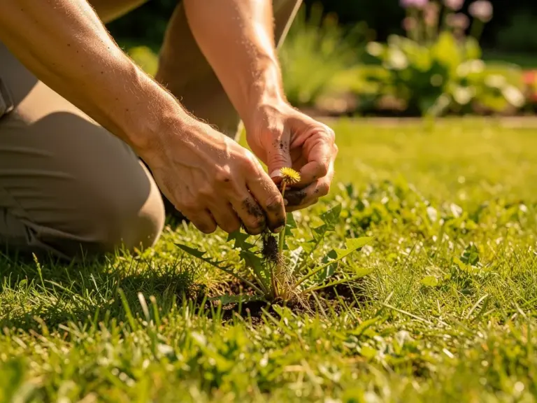 Effektive Strategien zur Pflege bei Rasen Unkraut im Sommer richtig bekämpfen Sommerlicher Rasen mit gezielt bekämpftem Unkraut für gesunden grünen Teppich