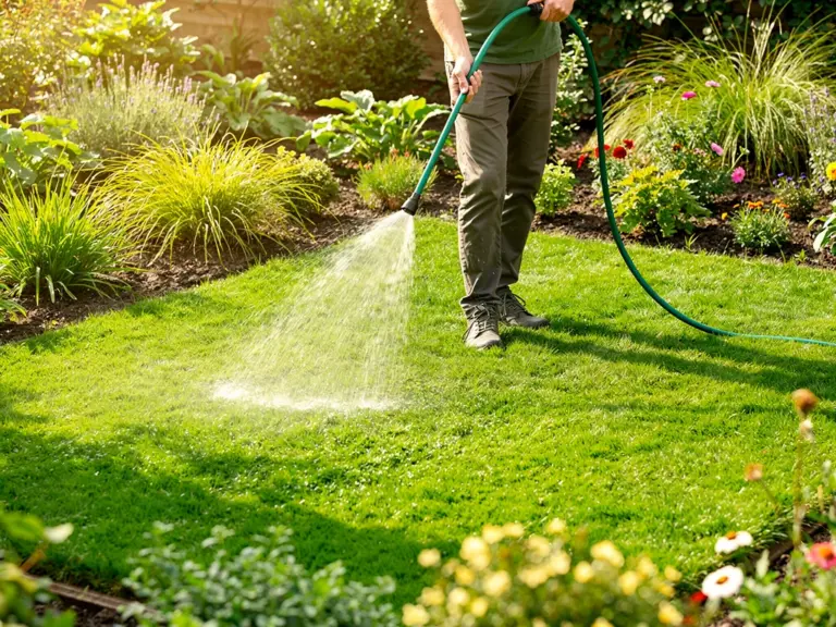 Rasenpflege Grundlagen für einen gesunden Sommer: Tipps und Tricks Gesunder grüner Rasen bei Sommerhitze mit richtiger Pflege und Bewässerung