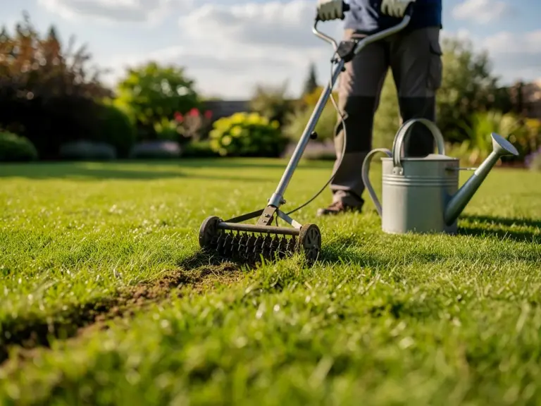 Sommer vertikutieren richtig machen und den Rasen gesund erhalten Rasen im Sommer schonend vertikutieren für gesunde grüne Grasflächen